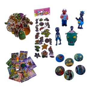 PVZ Plants vs Zombies Gift Set, Figurine Play Set Stickers Trading Cards Toys